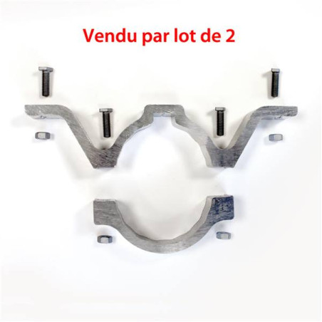 Lot de 2 Colliers simples pour poteau de Ø 90 mm