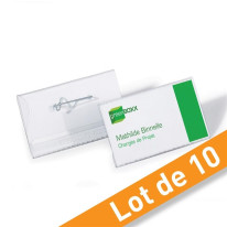Porte-badges éco avec épingle - Lot de 10