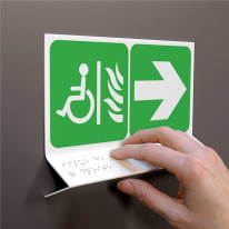 Support tactile en braille - Espace d´attente sécu