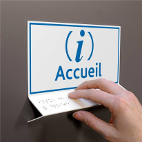 Support tactile en braille - Accueil