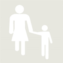 Symbole Femme et Enfant Thermocollants