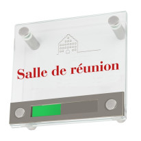 Plaque de porte Occupé/libre avec partie modulable