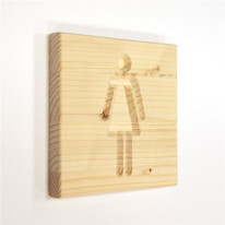 Signalétique en bois Toilettes Femmes - Gamme Epic