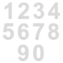 Chiffre découpé avec Braille