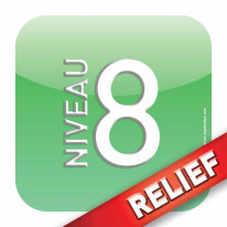 Plaque d´étage - Niveau 8 - Relief´Icone® Dimensio