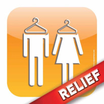 Plaque de porte Relief´Icone® Dimension H120 x L12