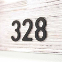 Chiffre en Relief Noir à coller sur une Plaque de
