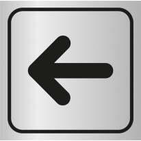 Picto gravé Flèche à gauche - Gamme Métal