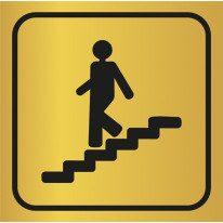 Picto gravé Escalier descendant - Gamme Métal
