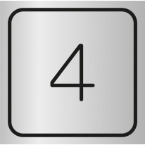 Picto gravé Etage 4 - Gamme Métal