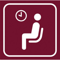 Picto gravé Salle d´attente  - Gamme Couleur