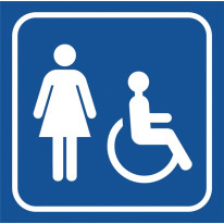 Picto gravé Toilettes femmes handicapées - Gamme C