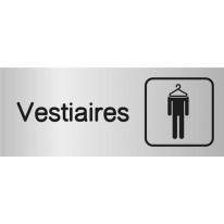 Etiquette gravée Vestiaires hommes  - Gamme Métal