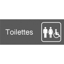 Plaquette gravée Toilettes hommes femmes handicapé