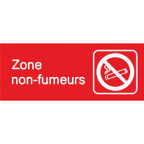 Plaquette gravée Zone non-fumeur - Gamme Couleur