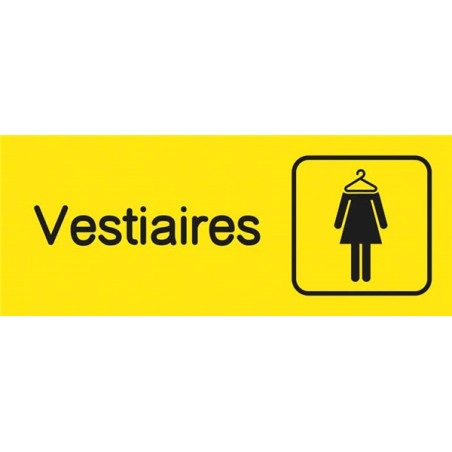 Plaquette gravée Vestiaires femmes - Gamme Couleur