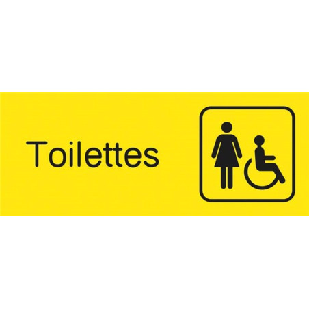 Plaquette gravée Toilettes handicapés femmes - Gam