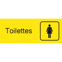 Plaquette gravée Toilettes femmes - Gamme Couleur