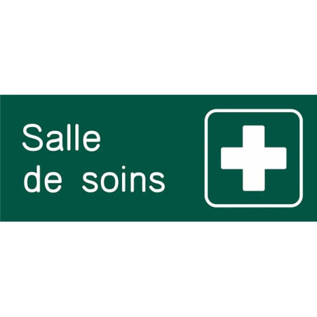 Plaquette gravée Salle de soins - Gamme Couleur