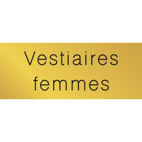 Signalétique gravée Vestiaires femmes - Gamme Méta