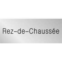 Signalétique gravée Rez-de-Chaussée - Gamme Métal