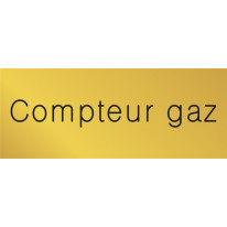 Signalétique gravée Compteur gaz  - Gamme Métal