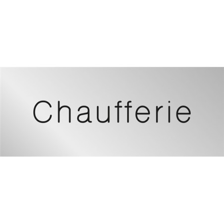 Signalétique gravée Chaufferie  - Gamme Métal