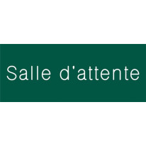 Signalétique gravée Salle d´attente  - Gamme Coule