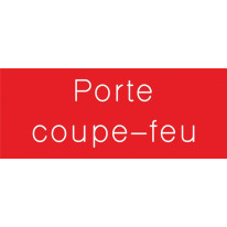 Signalétique gravée Porte coupe-feu - Gamme Couleu
