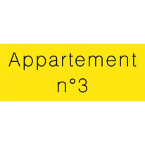 Signalétique gravée Appartement n°3 - Gamme Couleu