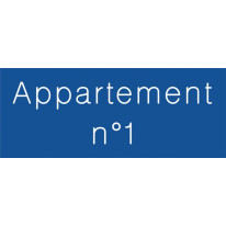 Signalétique gravée Appartement n°1 - Gamme Couleu