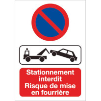 Papier Autocollant Dissuasif Rectangulaire Risque