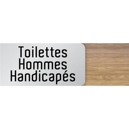 Signalétique Toilettes Hommes Handicapés en Bois e