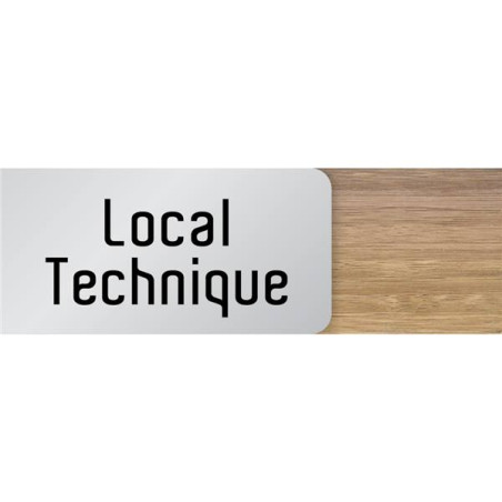 Signalétique Local Technique en Bois et Aluminium 