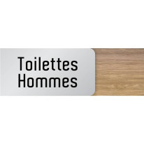 Signalétique Toilettes Hommes en Bois et Aluminium
