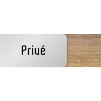 Signalétique Privé en Bois et Aluminium - Gamme Wo