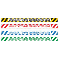 Adhésif pour sol Veuillez Attendre Derrière Cette