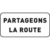 Panonceau Partageons La Route