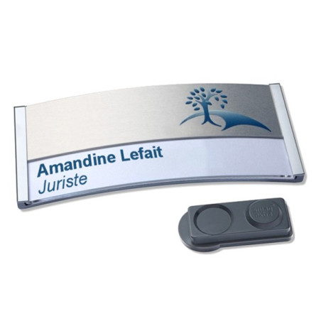 Badge bombé en aluminium avec insertion personnali