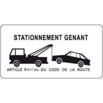 Panneau Stationnement gênant mise en fourrière - F