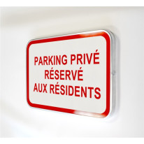 Panneau Parking privé réservé aux résidents