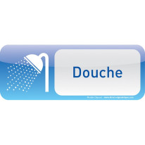 Plaque de porte Douche Text´icone®