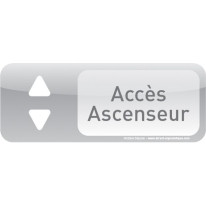 Plaque de porte Accès ascenseur Text´icone®