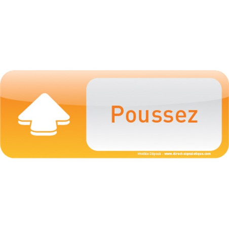 Plaque de porte Poussez Text´icone®