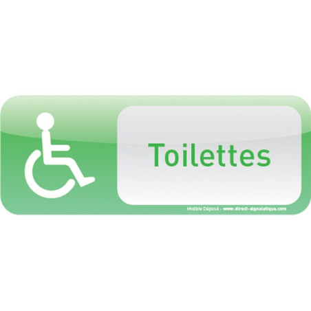 Plaque de porte Toilettes Handicapé Text´icone®