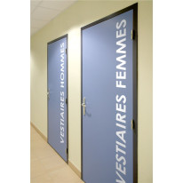 Adhésif grand format avec texte vertical - Gamme C