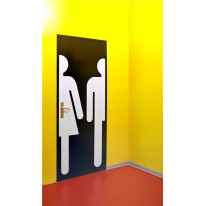 Grand adhésif pour porte de toilettes Gamme Trend - Direct Signalétique