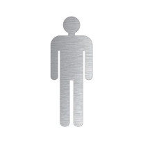 Pictogramme toilettes hommes découpé en aluminium