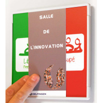 Plaque occupé/libre avec insert personnalisé - carrée