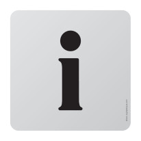 Plaque de porte aluminium brossé Picto Point Info